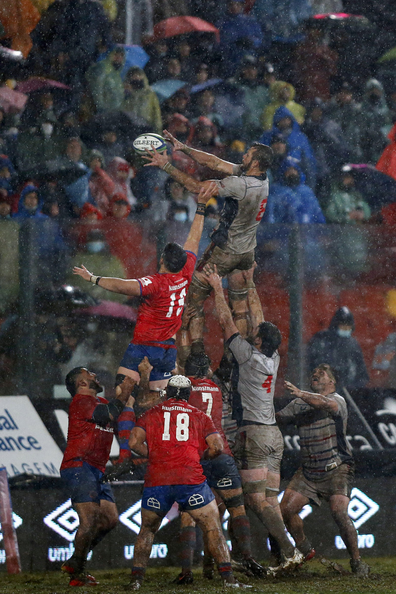The Eagles’ Cam Dolan takes the ball against Chile in their first qualifying leg, on July 9.